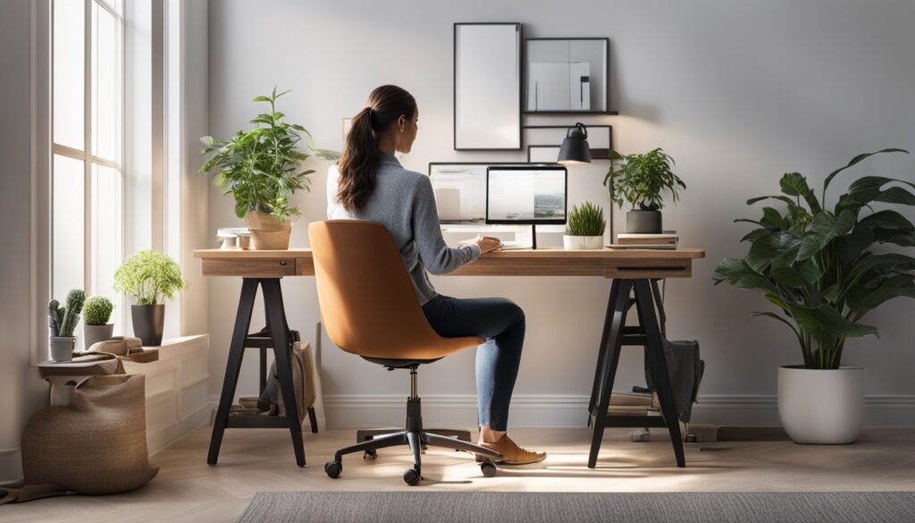 Ergonomic desk and chair